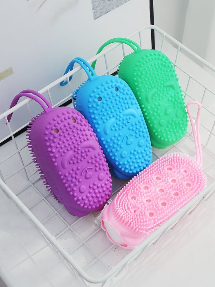 Double Sided Silicone Bubble bath Body Brush And Sponge