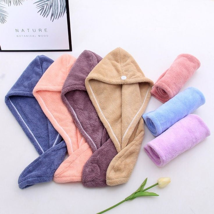 Women Long Hair Quick-Dry Hair Towel Soft Microfiber