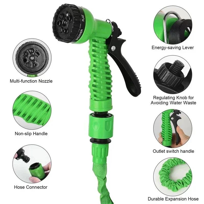 100ft High-Pressure Expandable Magic Hose | Car Wash Pipe | Home Garden | Watering Hose | Multi-Function |Gardening Cleaning