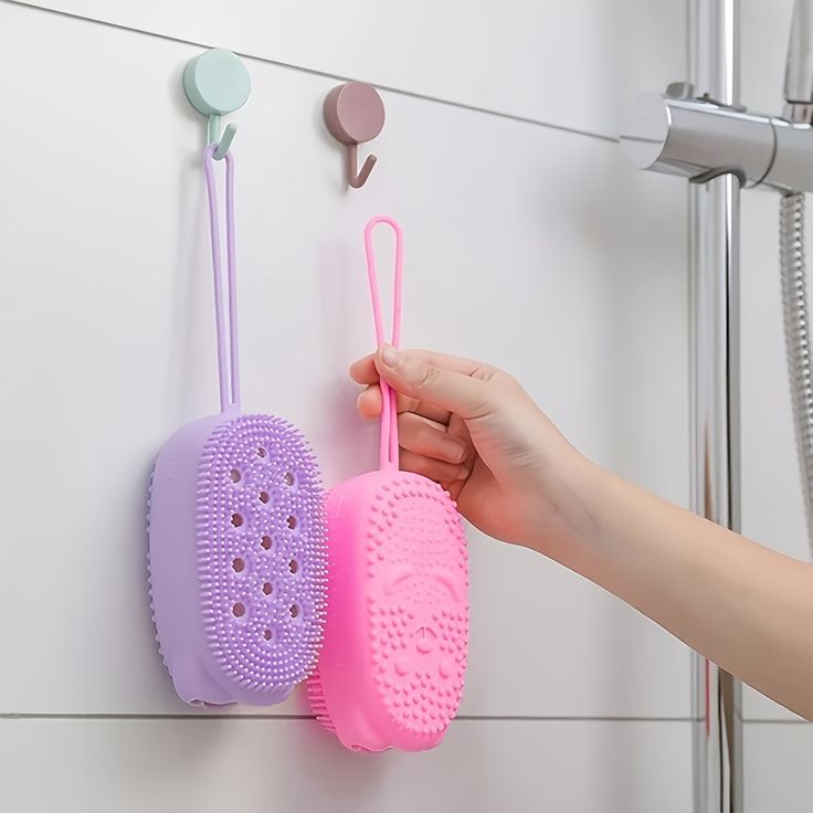 Double Sided Silicone Bubble bath Body Brush And Sponge