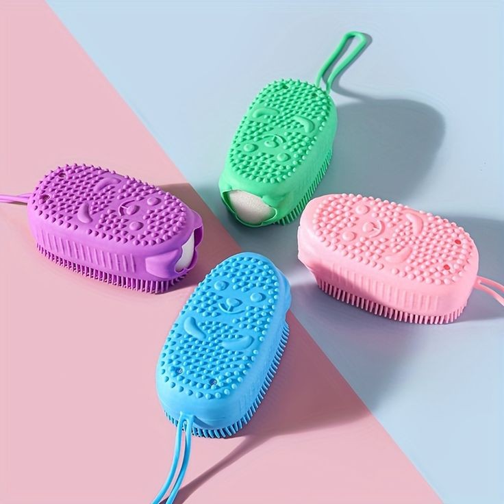 Double Sided Silicone Bubble bath Body Brush And Sponge