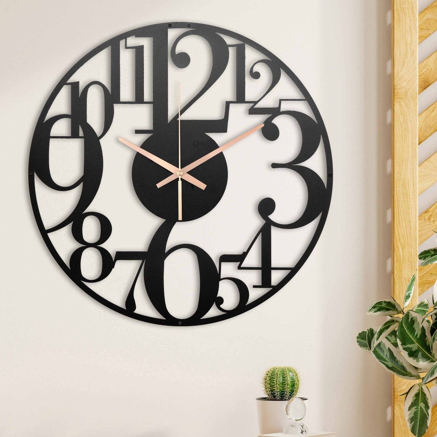 Unique Wall Clock Wood, Home Wall Hanging Decoration