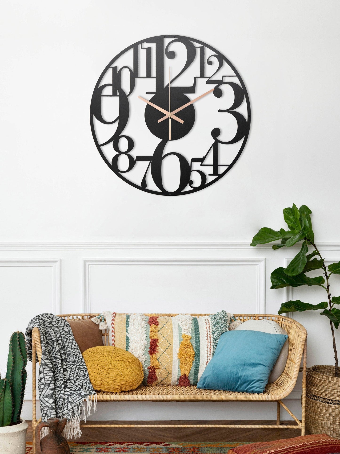 Unique Wall Clock Wood, Home Wall Hanging Decoration