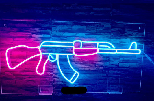 AK-47 Gun Neon Sign