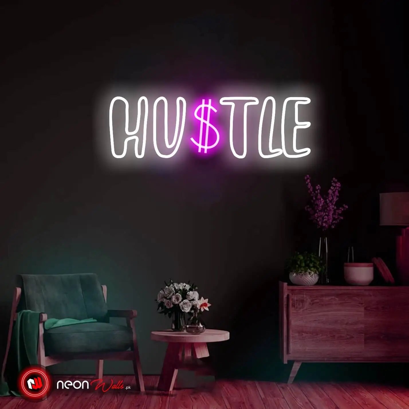 Hustle Motivational Neon Sign - Neon Lights