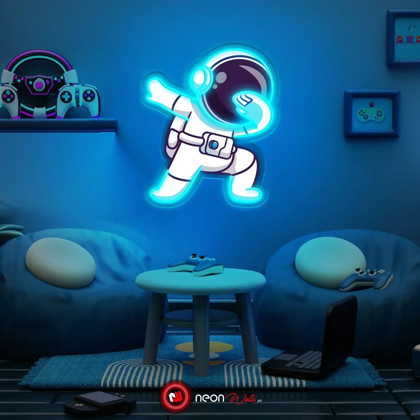 Astronaut Dab UV Neon Sign – Bring Space Vibes to Your Space!