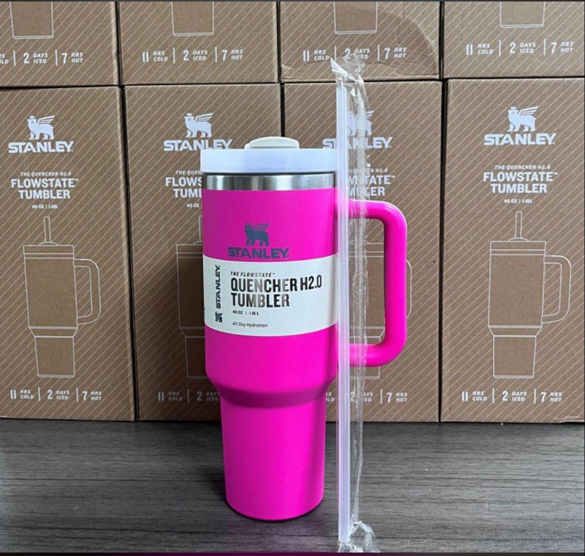 Stanley The Flowstate Quencher H2.0 40oz Tumbler Pink