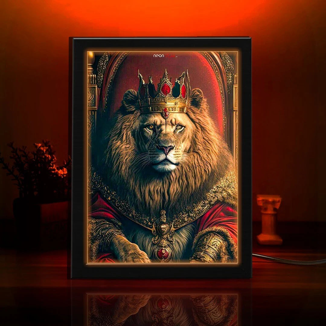 Rich Tiger Luxury Wealthy Frame | Neon Poster Frame