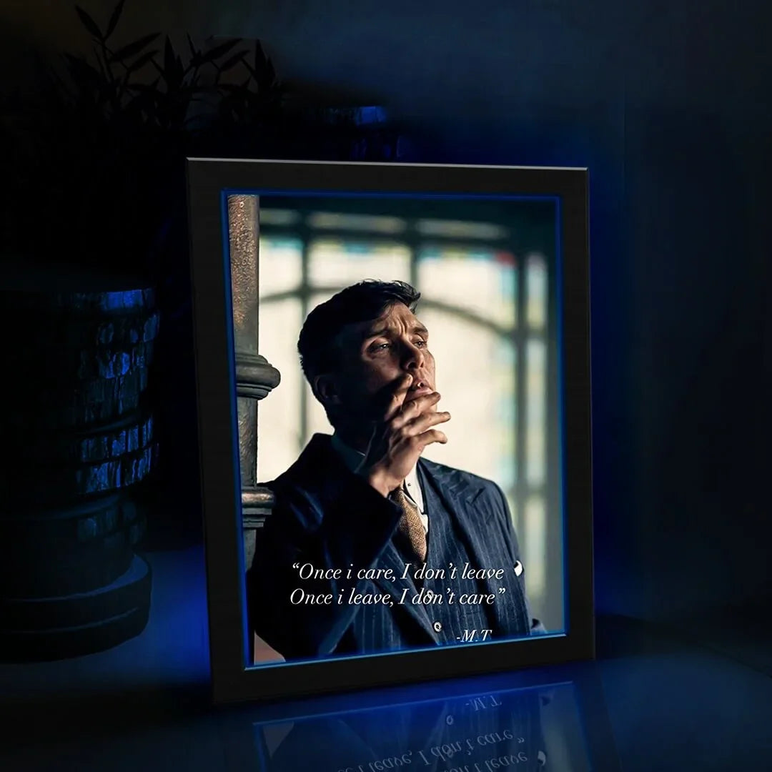 Tommy Shelby - Peaky Blinders Motivational | Neon Poster Frame