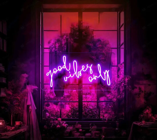 Good Vibes Only Neon Sign - Neon Lights