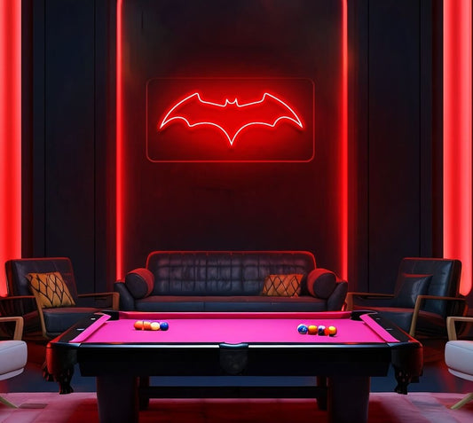 Neon Light Batman Sign - Embrace the Dark Knight with Neon Brilliance