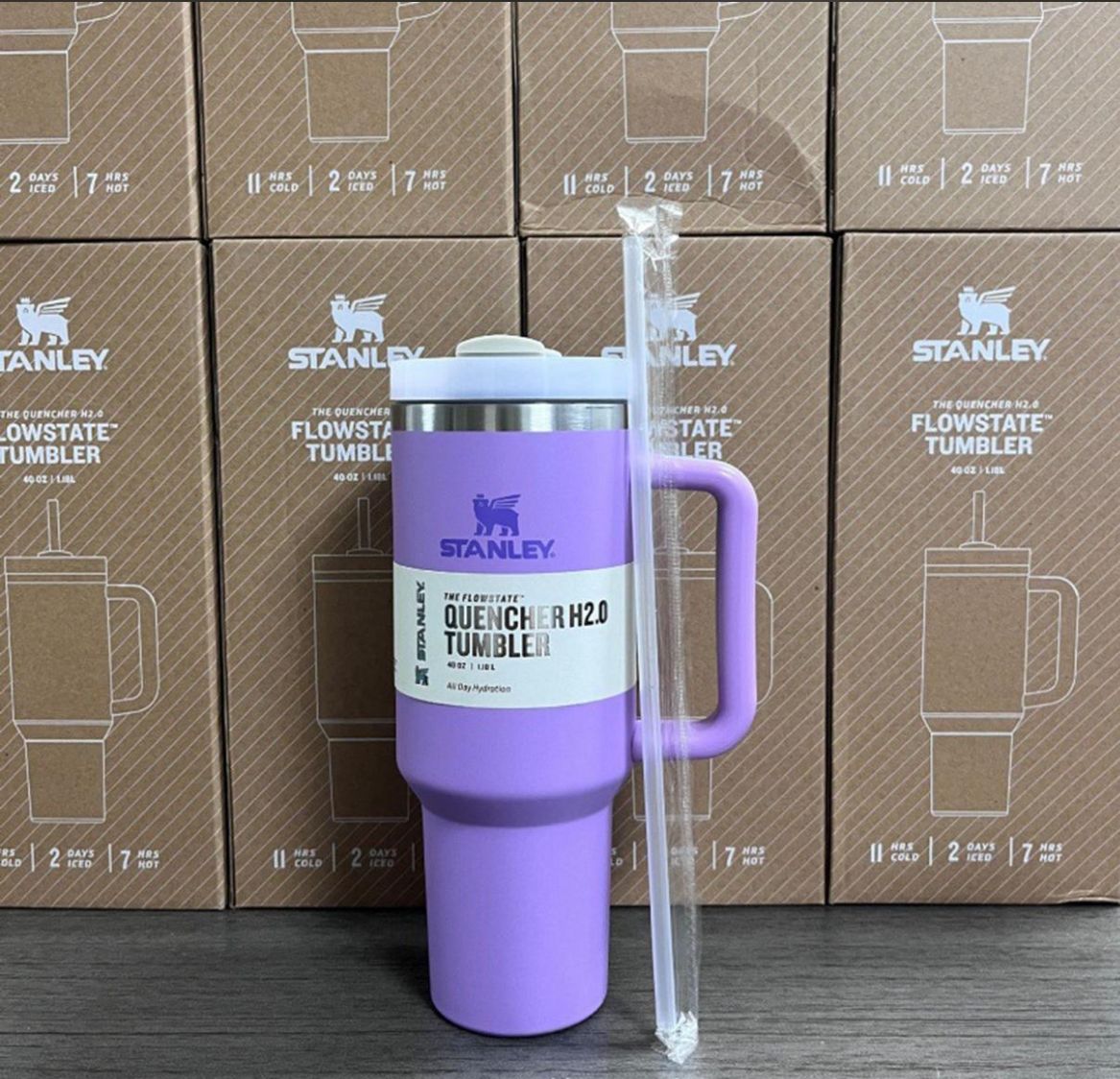 Stanley-QuencherH2.0 Flowstate Stainless Steel 40 OZ Vacuum Insulated Cup Purple