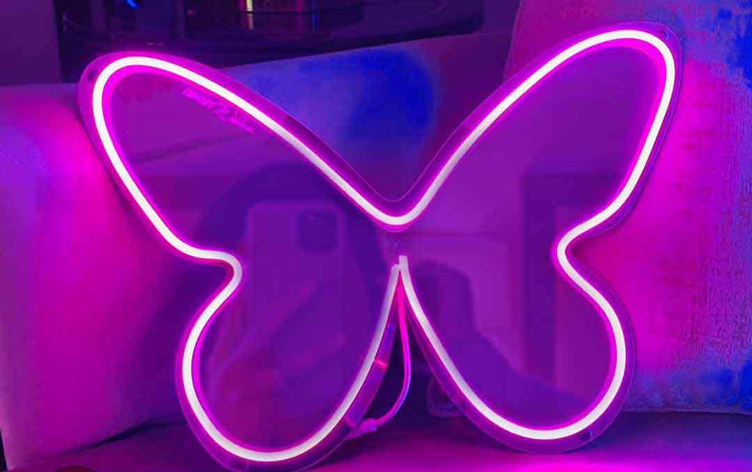 Butterfly Selfie Neon Mirror - Neon Light