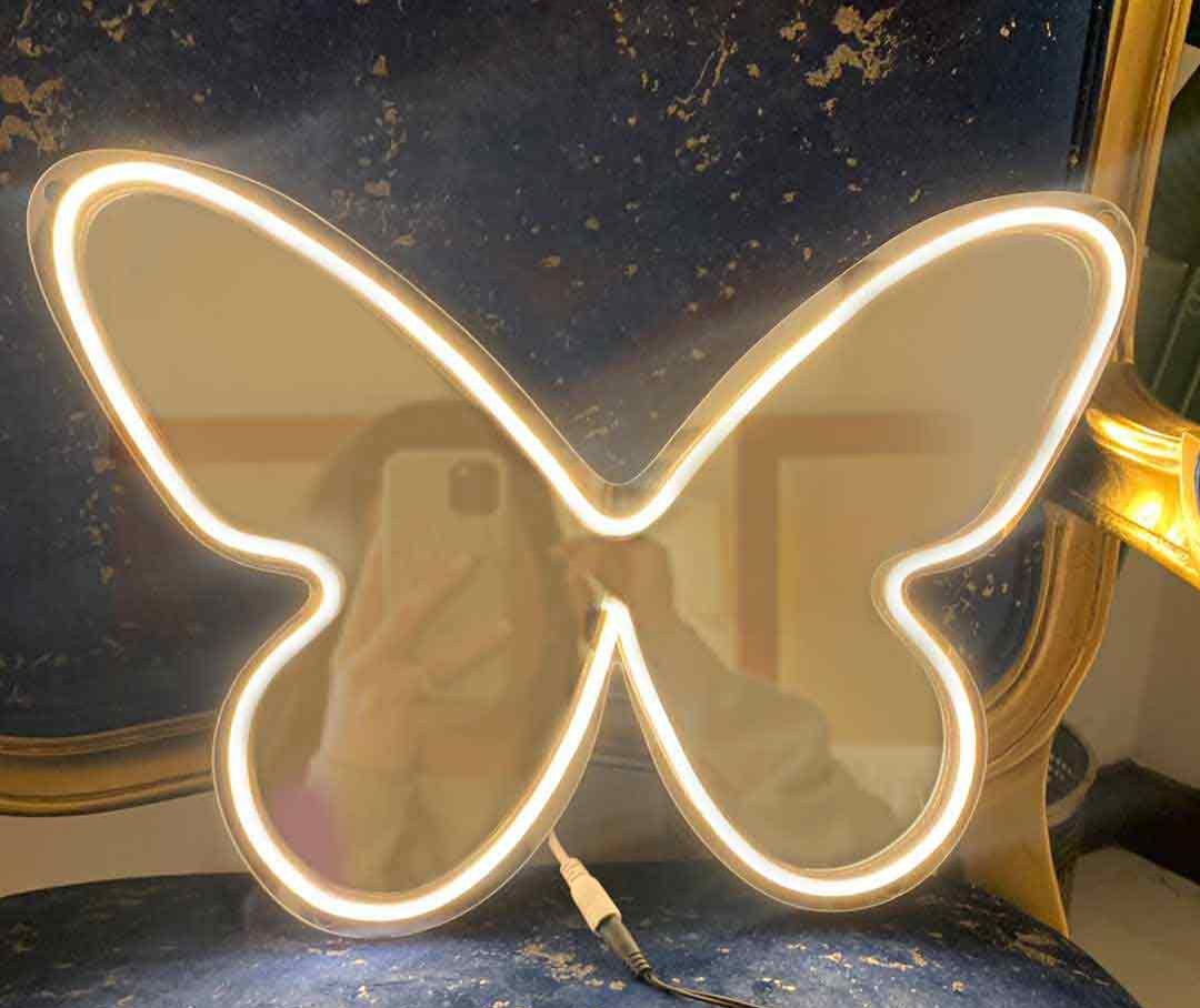 Butterfly Selfie Neon Mirror - Neon Light