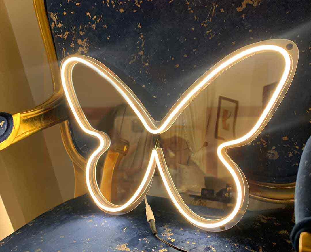 Butterfly Selfie Neon Mirror - Neon Light