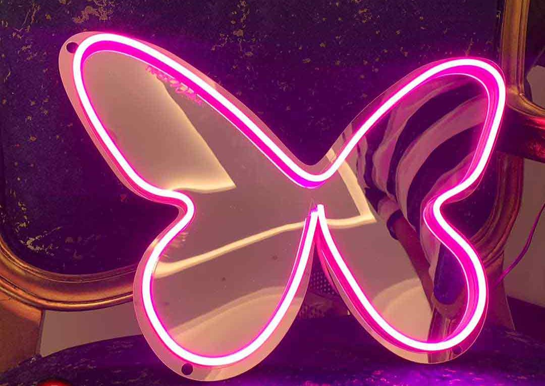 Butterfly Selfie Neon Mirror - Neon Light