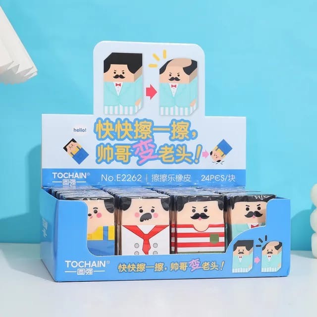 Creative Cartoon Bald Eraser Designer Smart Eraser