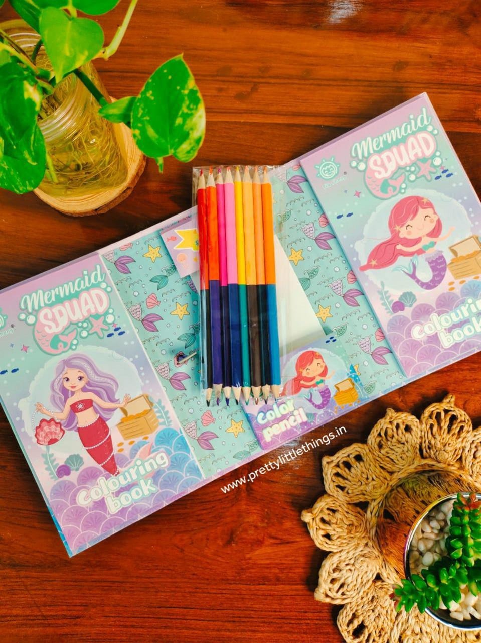 Colouring Book Set with Pencil colours