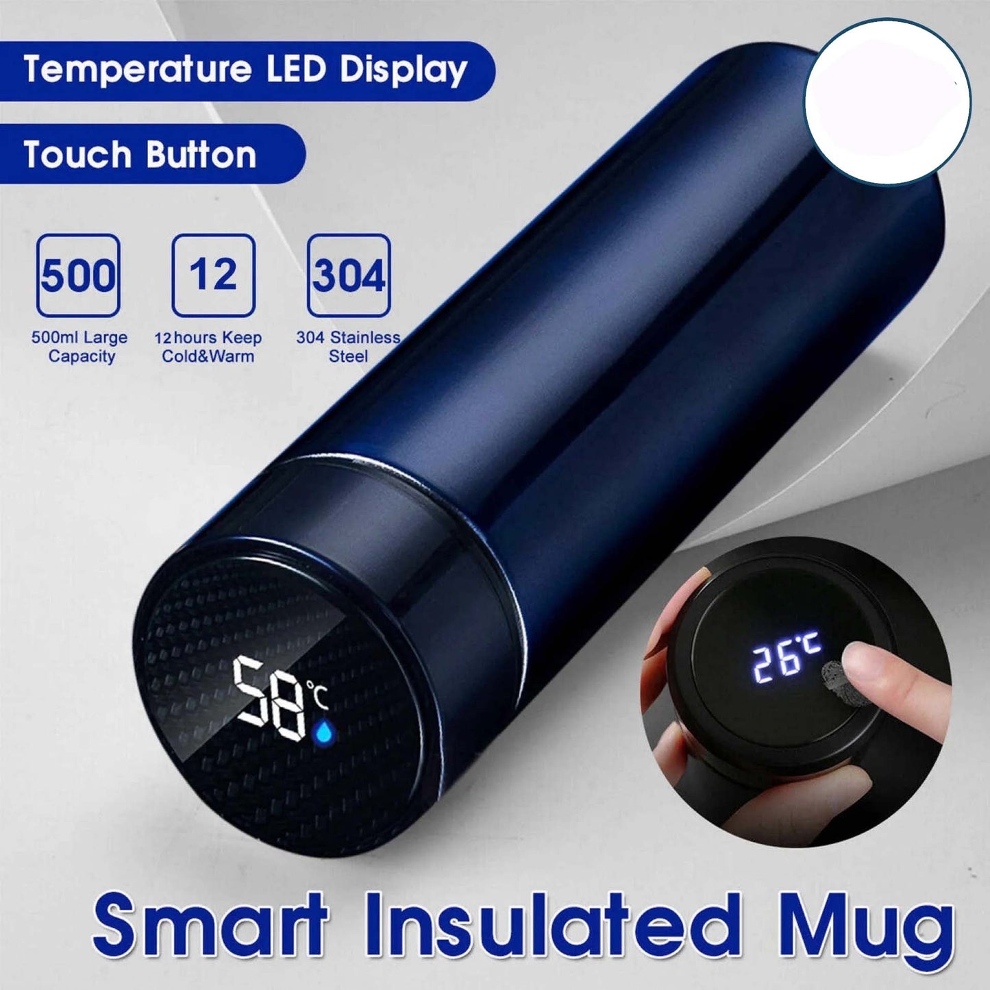 Smart LED Temperature Water Bottle 500ml