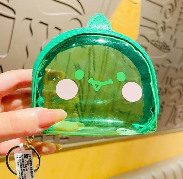 Transparent Jelly Mini Coin Pouch Organizer Keychains