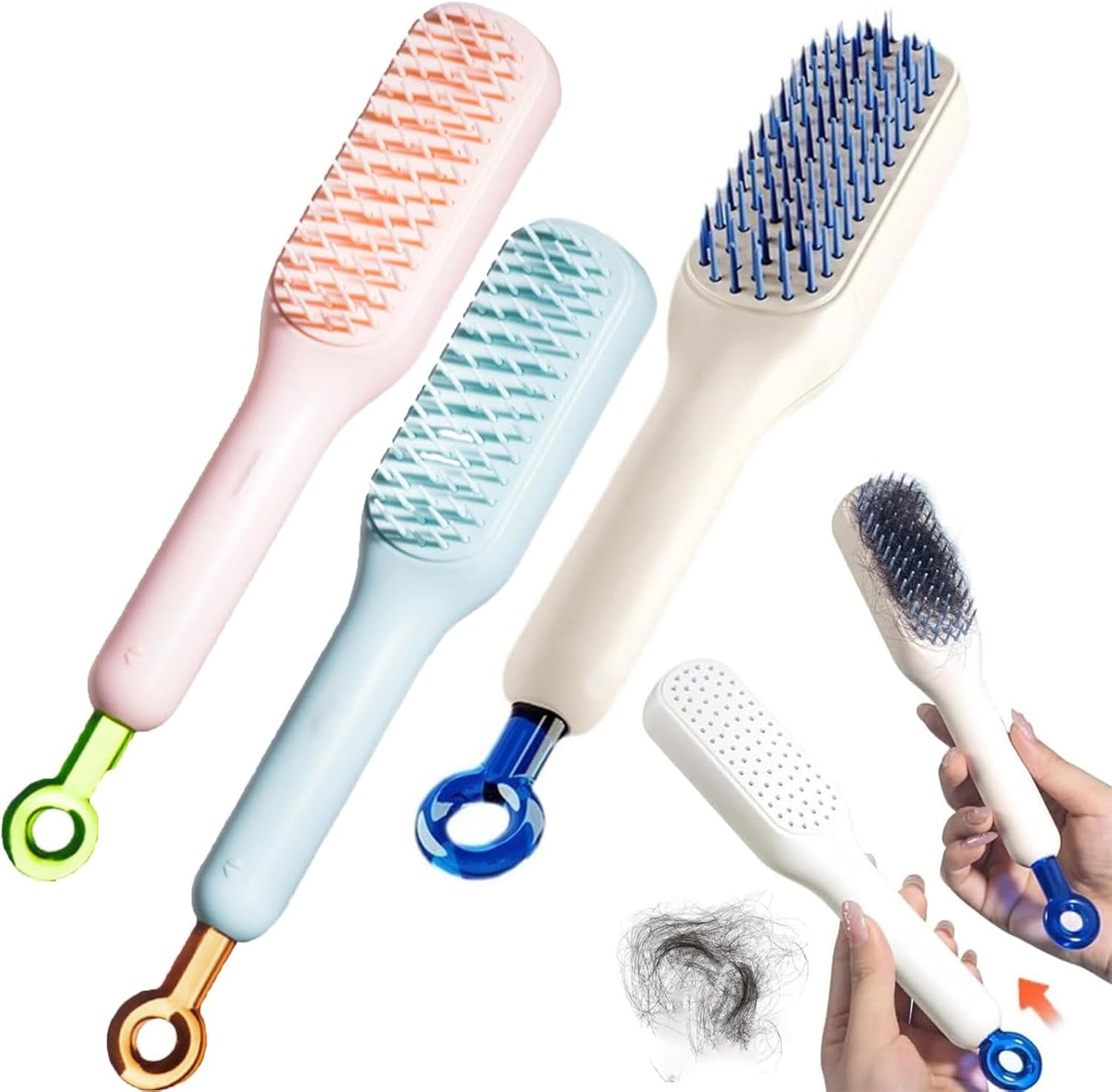 Anti-Hair Entangled Automatic Cleaning Portable Comb