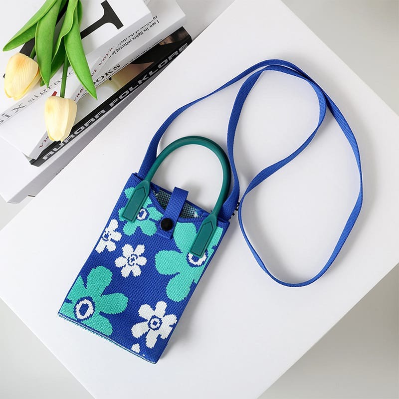 Korean Knitted Material Crossbody Cell phone Bags