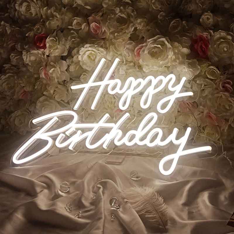 Happy Birthday Neon Sign