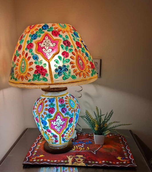 Truck Art table lamps Pair