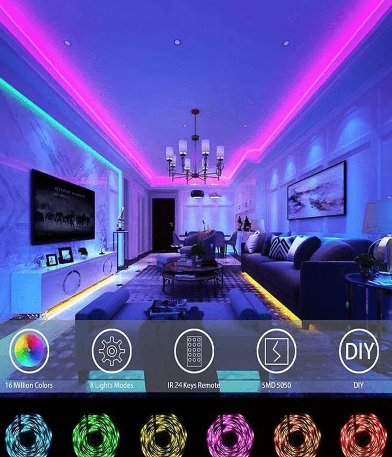 RGB LED Strip Light With Remote Controller Set